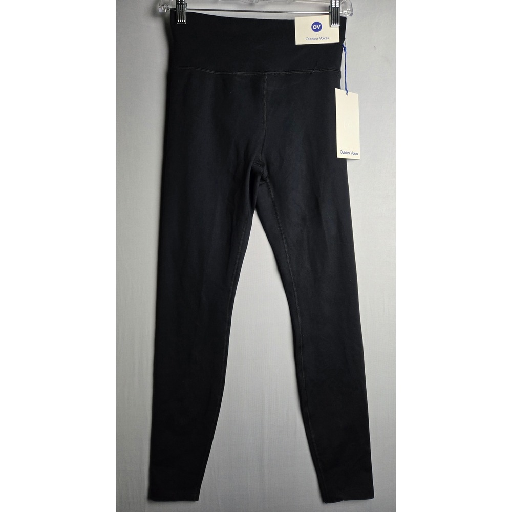 Outdoor Voices Womens High Rise Leggings Black Small NWT Zipper Pocket Yoga